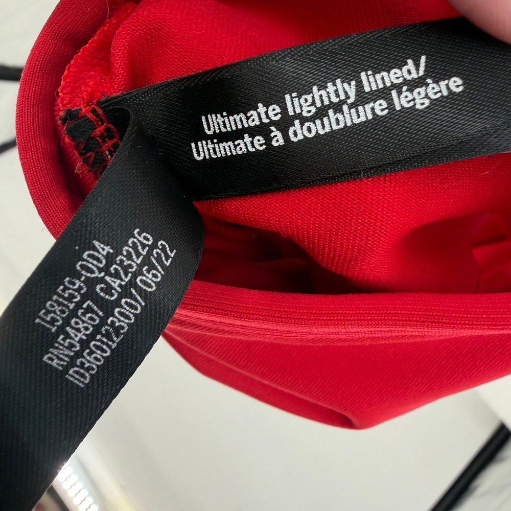 Pink Active Sports Bra Women XL Red Ultimate Lightly Lined Strappy Back Gorpcore - Picture 7 of 8